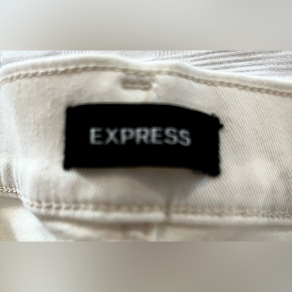 Express Slim Super High Rise  Winter White - Size 10 - Picture 5 of 6